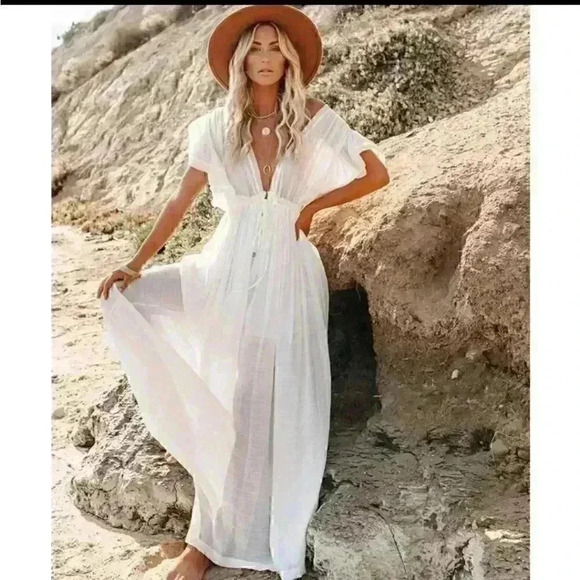 Vintage Bohemian Long Beach Dress - Picture 4 of 16